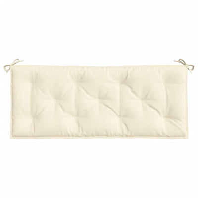 Garden Bench Cushion Cream White 120x50x7 cm Fabric Payday Deals