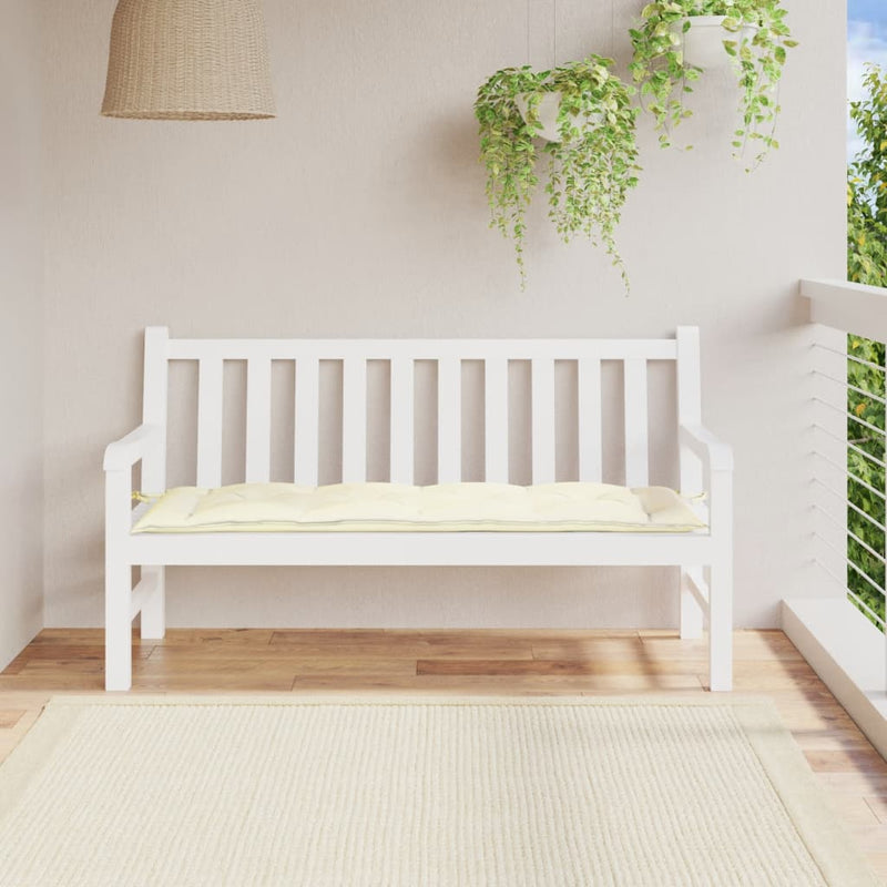 Garden Bench Cushion Cream White 150x50x7 cm Oxford Fabric Payday Deals