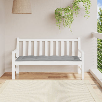 Garden Bench Cushion Grey 150x50x7 cm Fabric
