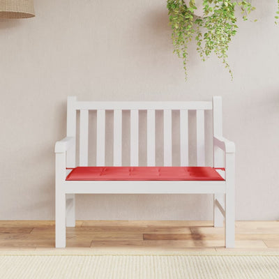 Garden Bench Cushion Red 120x50x3 cm