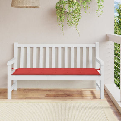 Garden Bench Cushion Red 150x50x3 cm