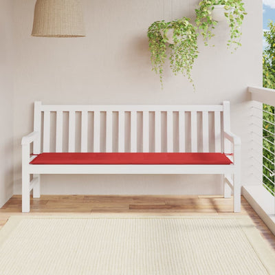 Garden Bench Cushion Red 180x50x3 cm Oxford Fabric