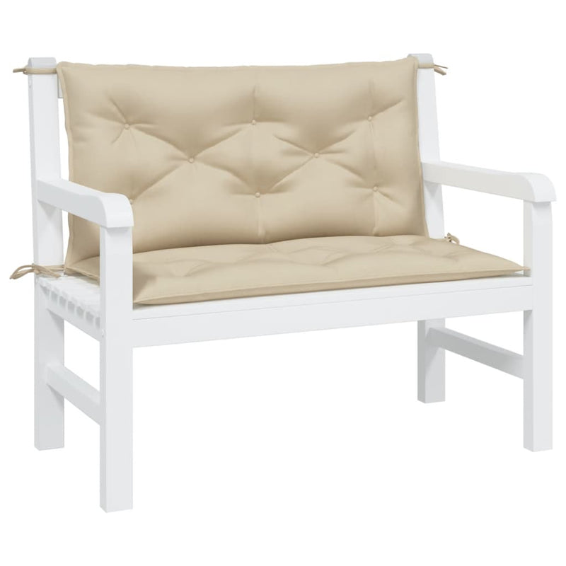 Garden Bench Cushions 2 pcs Beige 100x50x7 cm Oxford Fabric Payday Deals