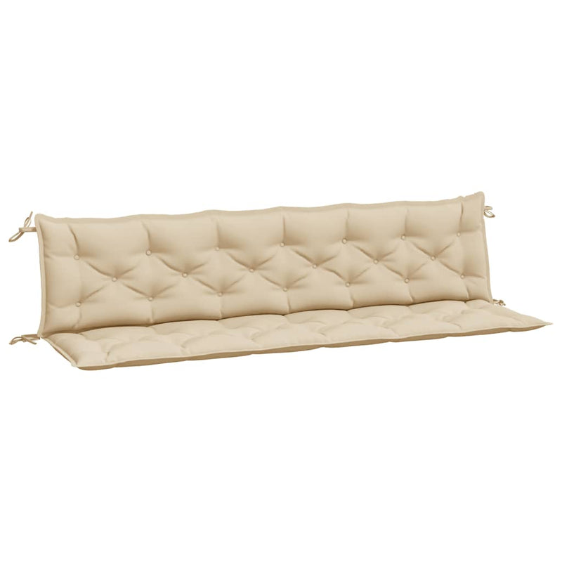 Garden Bench Cushions 2 pcs Beige 200x50x7 cm Oxford Fabric Payday Deals