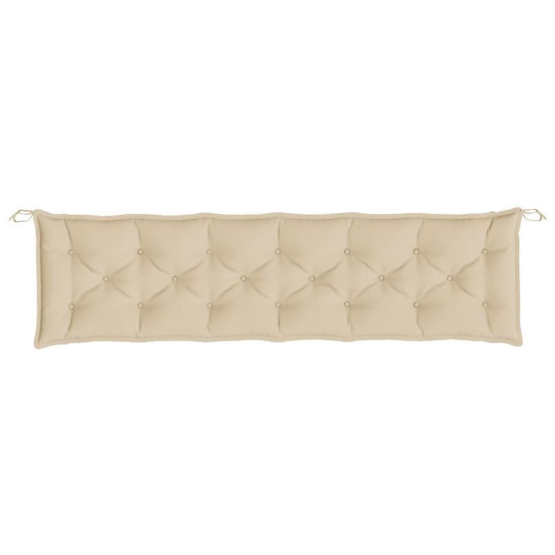 Garden Bench Cushions 2 pcs Beige 200x50x7 cm Oxford Fabric Payday Deals