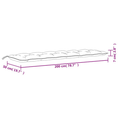 Garden Bench Cushions 2 pcs Beige 200x50x7 cm Oxford Fabric Payday Deals