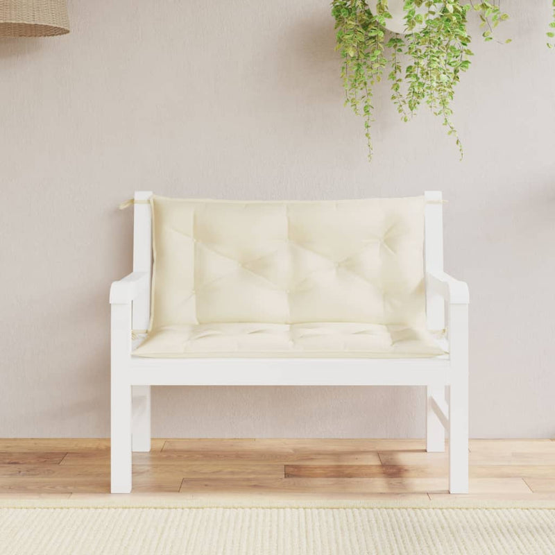 Garden Bench Cushions 2 pcs Cream 100x50x7 cm Oxford Fabric Payday Deals