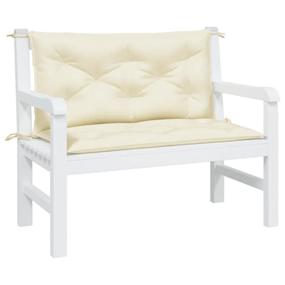 Garden Bench Cushions 2 pcs Cream 100x50x7 cm Oxford Fabric Payday Deals