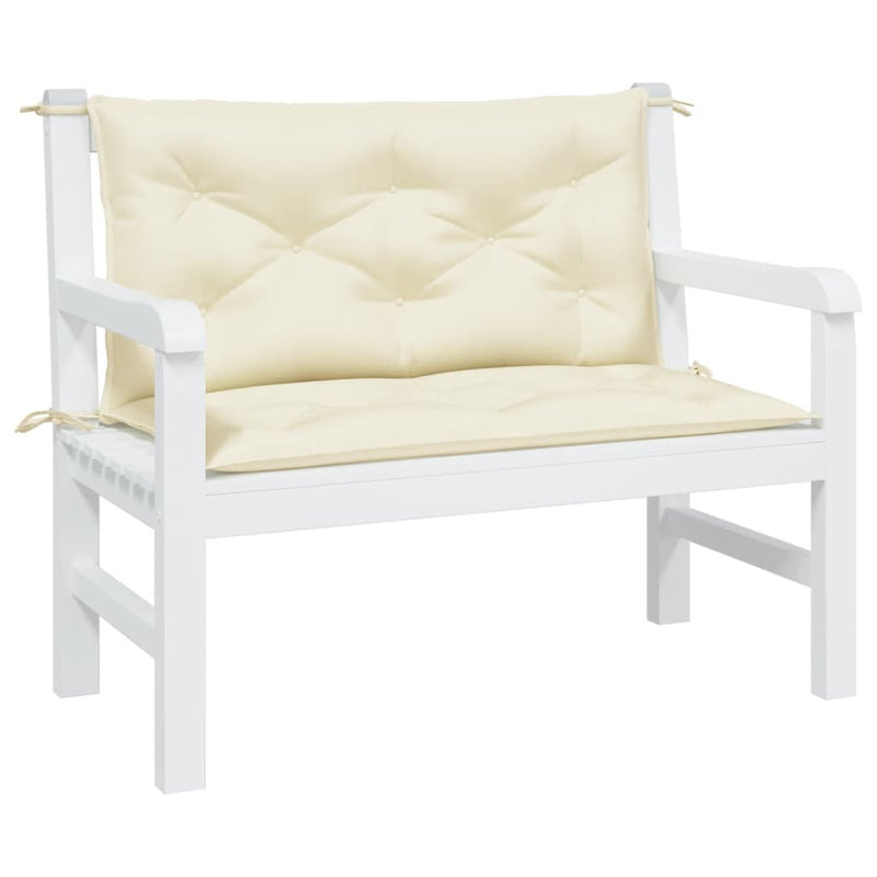 Garden Bench Cushions 2 pcs Cream 100x50x7 cm Oxford Fabric Payday Deals