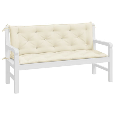 Garden Bench Cushions 2 pcs Cream White 150x50x7 cm Oxford Fabric Payday Deals