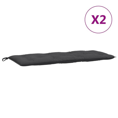 Garden Bench Cushions 2 pcs Melange Anthracite 120x50x7 cm Fabric Payday Deals