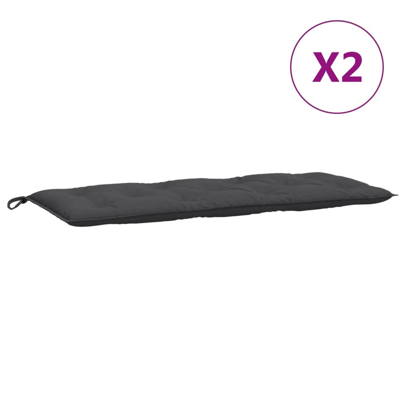 Garden Bench Cushions 2 pcs Melange Anthracite 120x50x7 cm Fabric Payday Deals
