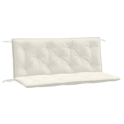 Garden Bench Cushions 2 pcs Melange Cream 120x50x7 cm Fabric Payday Deals