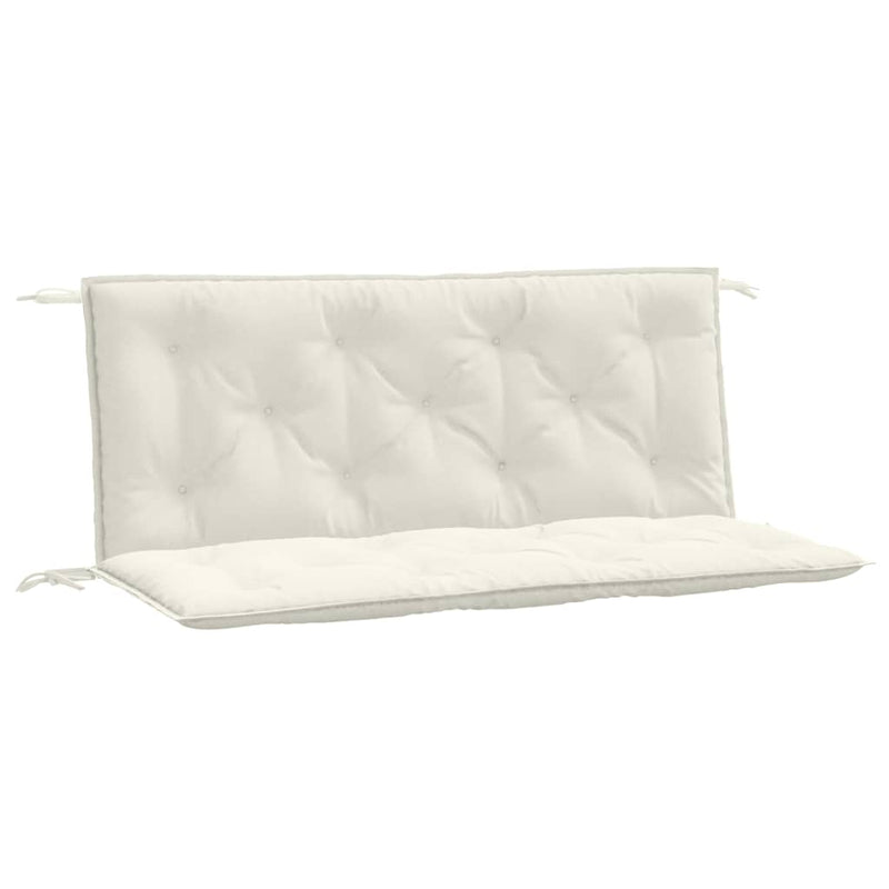 Garden Bench Cushions 2 pcs Melange Cream 120x50x7 cm Fabric Payday Deals