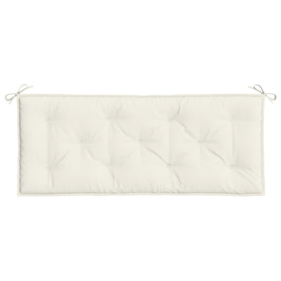 Garden Bench Cushions 2 pcs Melange Cream 120x50x7 cm Fabric Payday Deals