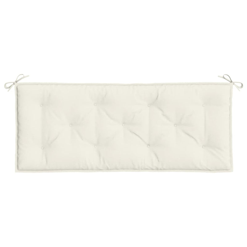 Garden Bench Cushions 2 pcs Melange Cream 120x50x7 cm Fabric Payday Deals