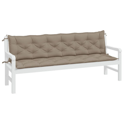 Garden Bench Cushions 2 pcs Taupe 200x50x7 cm Oxford Fabric Payday Deals