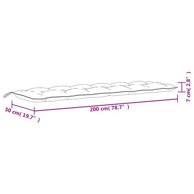 Garden Bench Cushions 2 pcs Taupe 200x50x7 cm Oxford Fabric Payday Deals