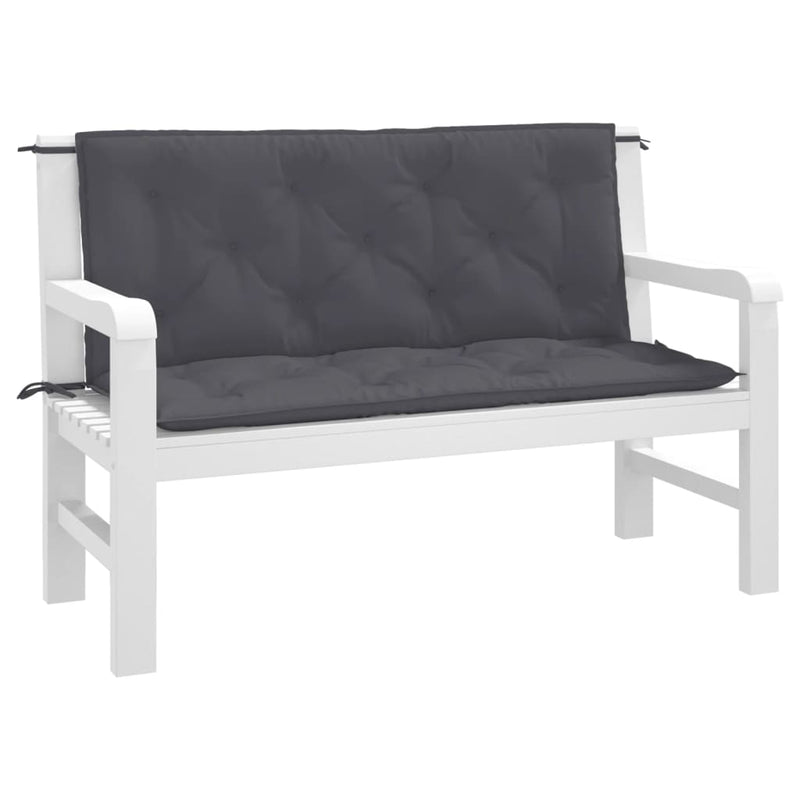 Garden Bench Cushions 2pcs Anthracite 120x50x7cm Oxford Fabric Payday Deals