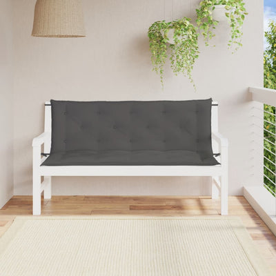 Garden Bench Cushions 2pcs Anthracite 150x50x7cm Oxford Fabric