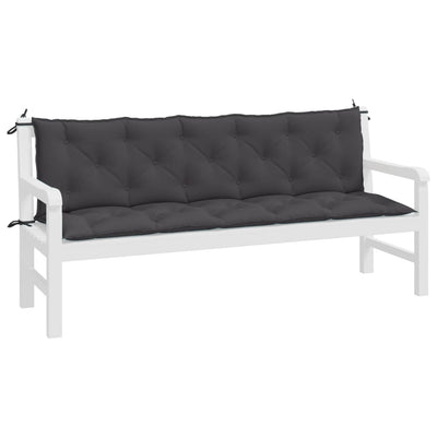 Garden Bench Cushions 2pcs Anthracite 180x50x7cm Oxford Fabric Payday Deals
