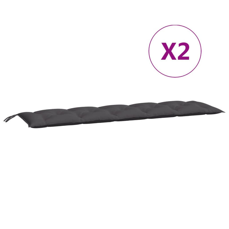 Garden Bench Cushions 2pcs Anthracite 180x50x7cm Oxford Fabric Payday Deals