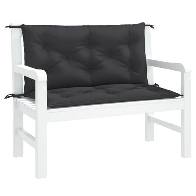 Garden Bench Cushions 2pcs Black 100x50x7 cm Oxford Fabric Payday Deals
