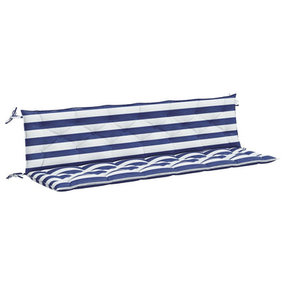 Garden Bench Cushions 2pcs Blue&White Stripe 200x50x7cm Fabric Payday Deals