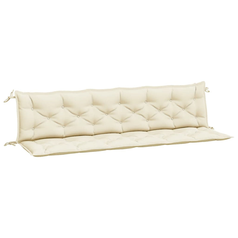 Garden Bench Cushions 2pcs Cream White 200x50x7cm Oxford Fabric Payday Deals