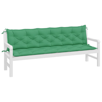 Garden Bench Cushions 2pcs Green 200x50x7cm Oxford Fabric Payday Deals