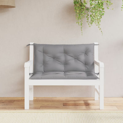 Garden Bench Cushions 2pcs Grey 100x50x7 cm Oxford Fabric