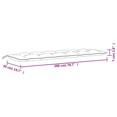 Garden Bench Cushions 2pcs Grey 200x50x7cm Oxford Fabric Payday Deals