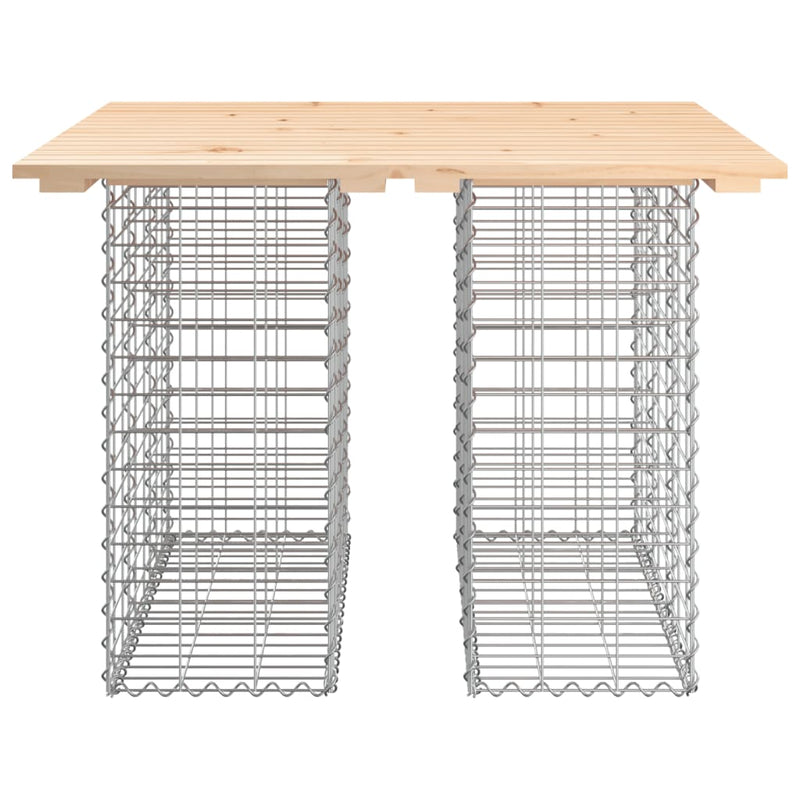 Garden Bench Gabion Design 100x102x72 cm Solid Wood Pine Payday Deals