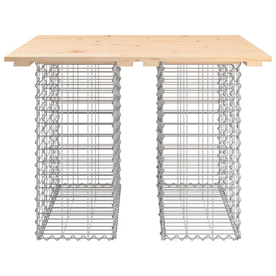 Garden Bench Gabion Design 100x102x72 cm Solid Wood Pine Payday Deals
