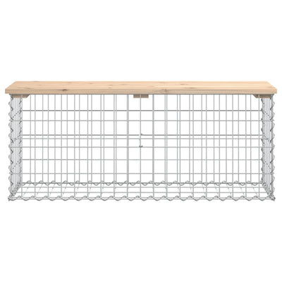Garden Bench Gabion Design 103x31.5x42 cm Solid Wood Pine Payday Deals