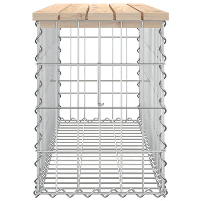 Garden Bench Gabion Design 103x31.5x42 cm Solid Wood Pine Payday Deals