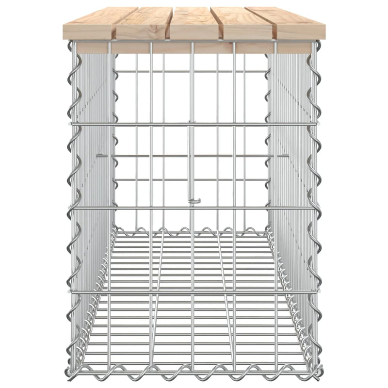Garden Bench Gabion Design 103x31.5x42 cm Solid Wood Pine Payday Deals