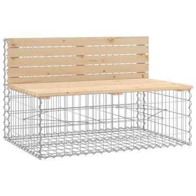 Garden Bench Gabion Design 347x71x65.5 cm Solid Wood Pine Payday Deals