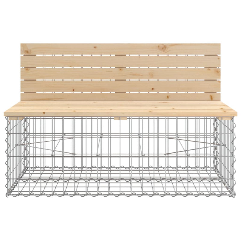 Garden Bench Gabion Design 347x71x65.5 cm Solid Wood Pine Payday Deals