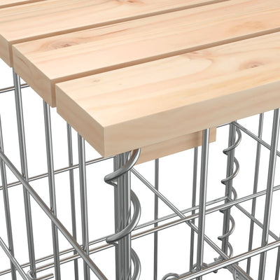 Garden Bench Gabion Design 347x71x65.5 cm Solid Wood Pine Payday Deals