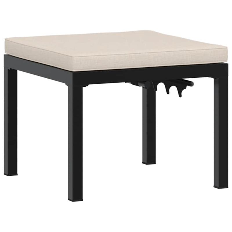 Garden Bench Set with Cushions 3 pcs Black Powder-coated Steel Payday Deals