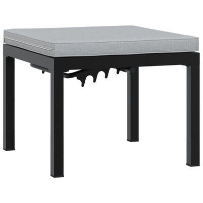 Garden Bench Set with Cushions 3 pcs Black Powder-coated Steel Payday Deals