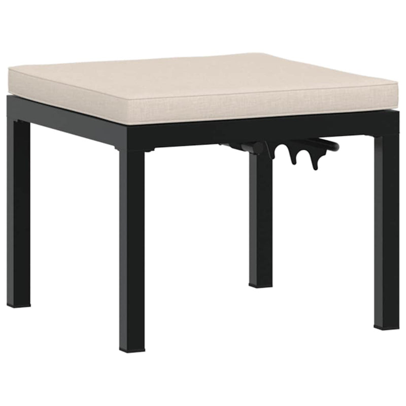 Garden Bench Set with Cushions 4 pcs Black Powder-coated Steel Payday Deals