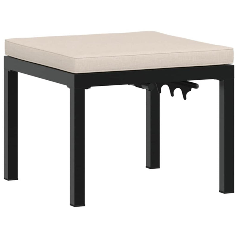 Garden Bench Set with Cushions 4 pcs Black Powder-coated Steel Payday Deals
