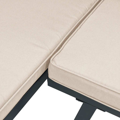 Garden Bench Set with Cushions 5 pcs Black Powder-coated Steel Payday Deals