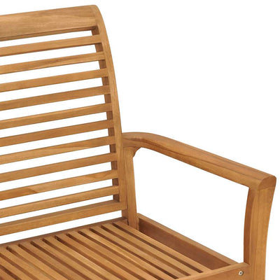 Garden Bench with Anthracite Cushion 112 cm Solid Teak Wood Payday Deals