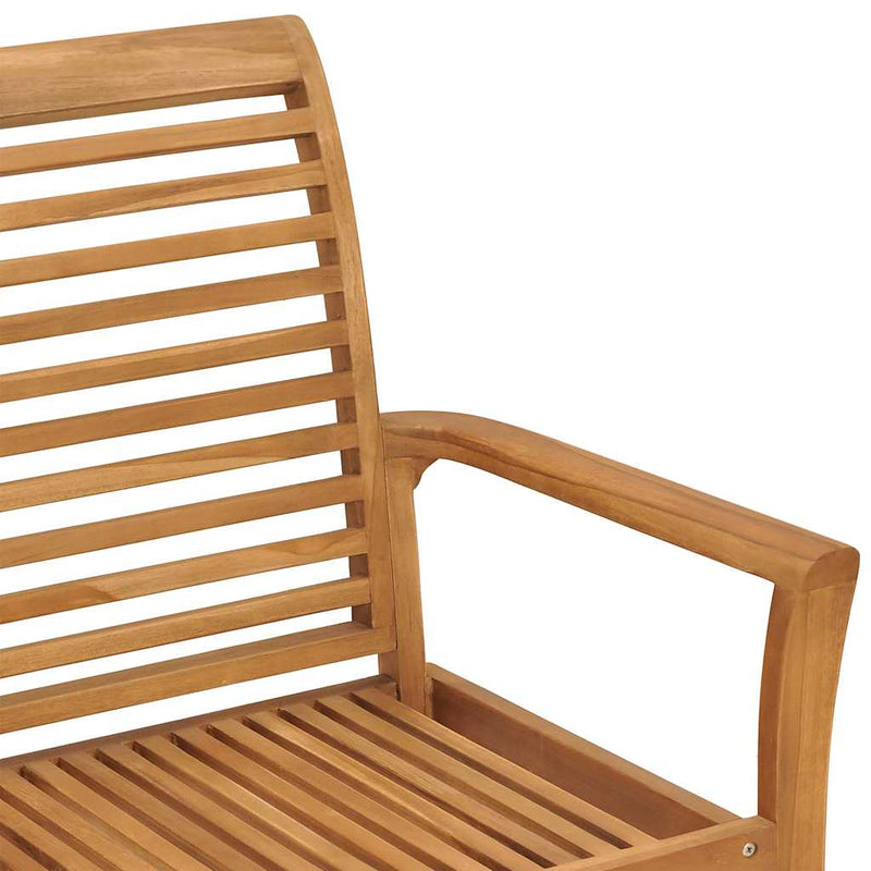 Garden Bench with Anthracite Cushion 112 cm Solid Teak Wood Payday Deals