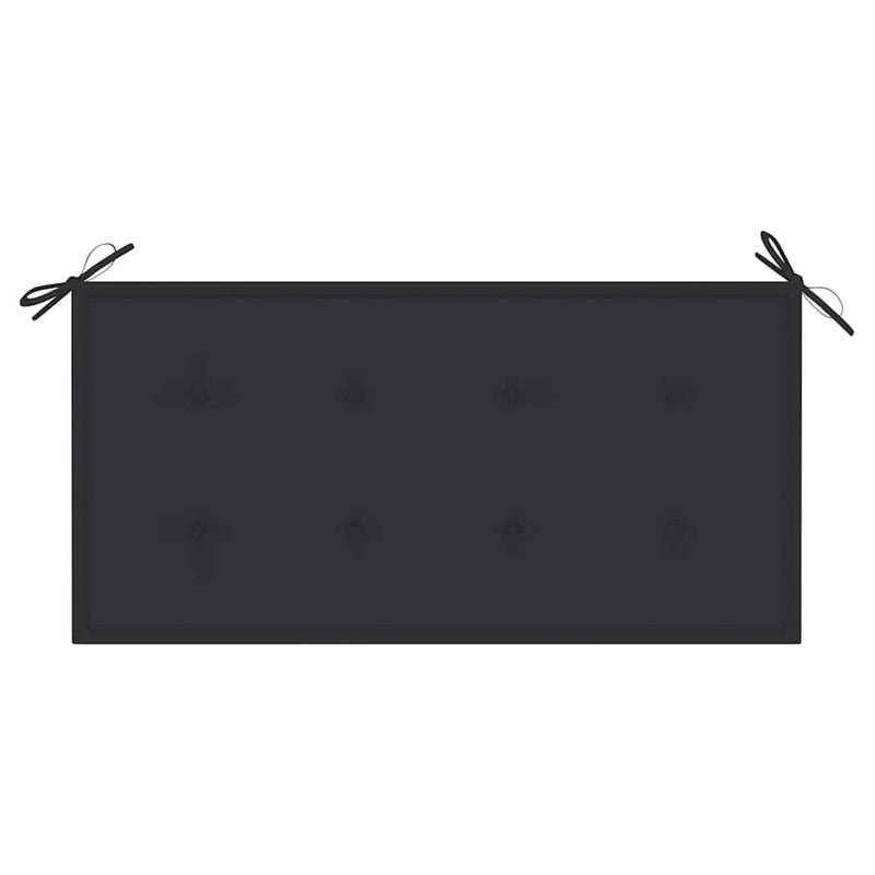 Garden Bench with Anthracite Cushion 112 cm Solid Teak Wood Payday Deals