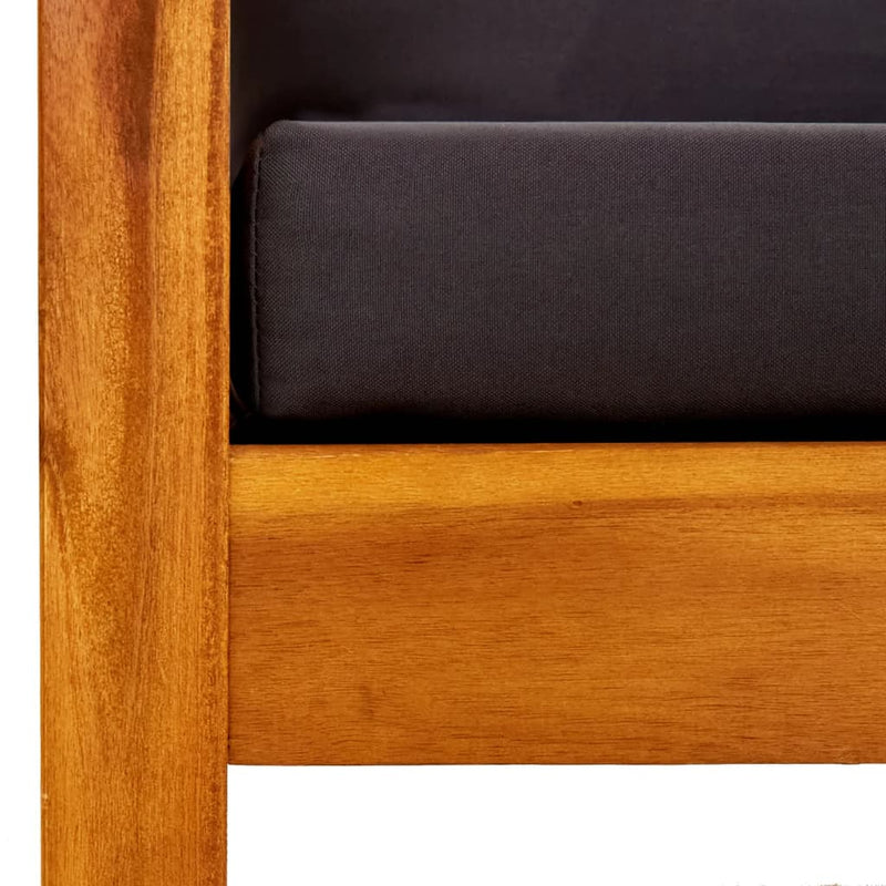 Garden Bench with Canopy and Footrests Solid Acacia Wood Payday Deals