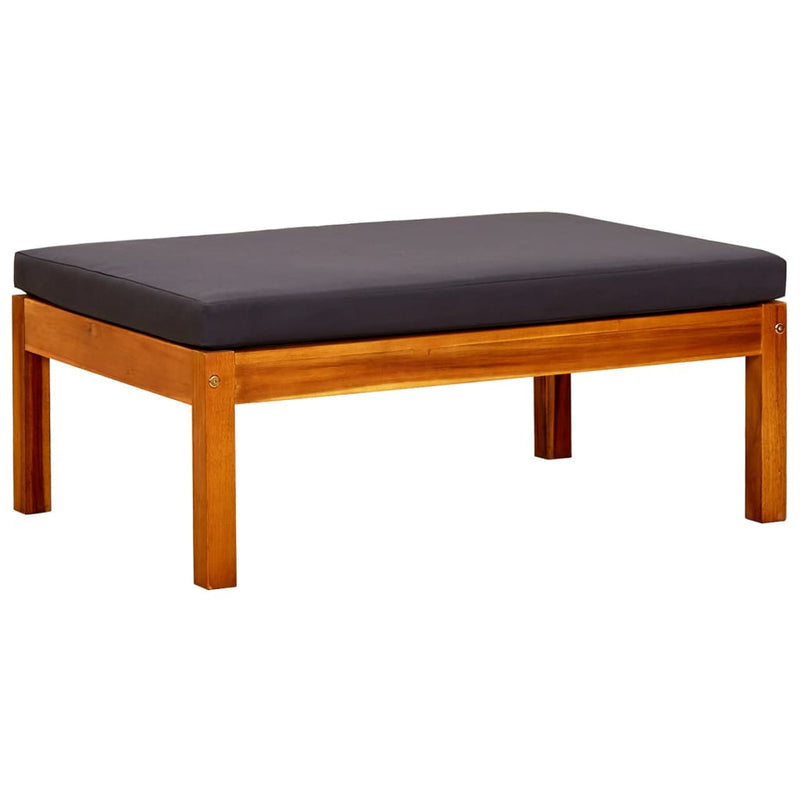 Garden Bench with Canopy and Footrests Solid Acacia Wood Payday Deals